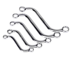 Siegen Sealey 5 Piece Metric S-Wrench Obstruction Spanner Set 10mm-19mm S0717