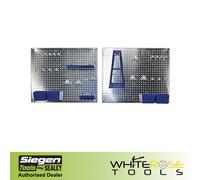 Siegen Tool Storage Pegboard Set Wall Mounted 34pc Hooks Pegs Spanner Holder