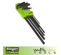 Siegen TRX-Star Key Set 9pc Extra-Long Sealey Storage Case Garage Workshop