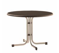 SIEGER Folding Table Garden Table 100 CM Champagne/Mocca Furniture Folding