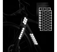Siegvoll Bicycle Reflector Sticker Set for Pram, Helmet, Scooter, Children and Motorcycle, Reflector Sticker for Darkness, Day-Black, Night-Bright