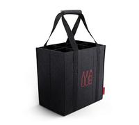 Siegvoll Bottle Carrier 6 Compartments Bottle Bag 1.5 Litres Tear-Resistant Felt Bottle Bag with Dividers, Foldable Bottle Basket - Shopping Bag for Water Bottles, Wine and Beer
