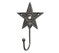 SiegYma Antique Cast Iron Wall Hook, Rustic Five-Pointed Star Shaped Decorative Hook for Farmhouse, Mudroom, Garden - Heavy Duty for Coats, Towels, Hats, Keys (Five-Pointed Star)
