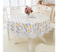 SIEKEO Large Round Tablecloth 137-200cm, Waterproof PVC Table Cover for Hotel and Home, Oil-Proof, Wash-Free, Scald-Proof Plastic Table Cloth
