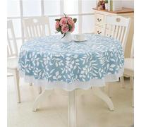 SIEKEO Large Round Tablecloth 137-200cm, Waterproof PVC Table Cover for Hotel and Home, Oil-Proof, Wash-Free, Scald-Proof Plastic Table Cloth