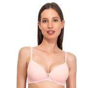 SÌèLEI, Bra with Graduated Cups without Underwire, Made of Organic Cotton, 100% Natural, Designed in Italy, Pink Melange, 34B