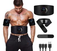 sielife Muscle Stimulator,Next Gen ABS Stimulator,Toning Belts, ABS Trainer machine, Men'S and Women'S Abdominal Arm and Leg Exercise Equipment--With Massage Function(No Need Replacement Pads or Gel)