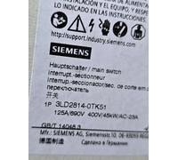 Siemens 3LD2814-0TK51 3-pole main switch disconnector BRAND NEW FREE SHIPPING