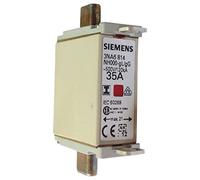 Siemens 3NA6814 LV HRC Fuse Link, NH000, in: 35 A, gG, Un AC: 500 V, Un DC: 250 V, Combination Indicator, Insulated Grip lugs, White