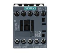 Siemens 3RT2015-1AP01 CONTACTOR, AC-3, 3KW/400V, 1NO, AC 230V, 50/60 HZ, 3-POLE, SZ S00 SCREW TERMINAL, White