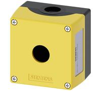 Siemens 3SU1801-0AA00-0AA2 Enclosure for Command Devices, 22MM, Round, Enclosure Material Plastic, Enclosure TOP Part Yellow, 1 Command Point Plastic, Command Point at Center, UNEQUIPPED, White
