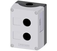 Siemens 3SU1802-0AA00-0AB1 Enclosure for Command Devices, 22MM, Round, Enclosure Material Plastic, Enclosure TOP Part Gray, 2 Command Points Plastic, Recess for Labels, UNEQUIPPED, White