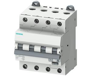 Siemens 4P RCBO Circuit Breaker 16A 30mA Type A 6kA - 5SU13466FP16