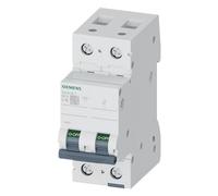 Siemens 5SL6216-7 Circuit Breaker 400V 6KA, 2POLE, C, 16A, White