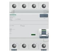 5SV4344-0 RCD switch lNominal: 40A IDiff: 30mA Poles: 3+N 230/400VAC DIN SIEMENS