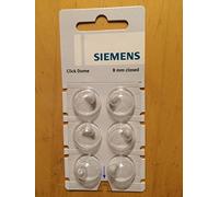 Siemens Click Dome Hearing Aid Caps 8 mm Closed Pack of 6