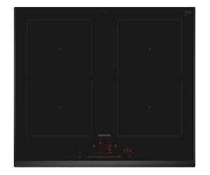 Siemens ED651HQB1E iQ500 Smart Induction Hob 60 cm Stand-Alone, Frameless, TouchSlider, Intelligent Automatic Cooker Hood, PowerBoost, Favourite Button, Combination Induction, Black