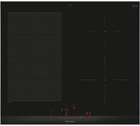 Siemens EX675HEC1E iQ700, Smart Induction Hob, 60 cm, Black, with Frame Overlaying VarioInduction, TouchSlider, Roast Sensor Pro - Frying without Risk of Burning