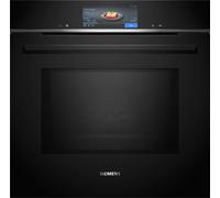 Siemens iQ700 HM778GMB1B Black Built-In Pyrolytic Single Oven With Microwave
