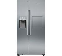 Siemens IQ-500 KA93GAIDP American Fridge Freezer - Brushed Steel - D Rated, Stainless Steel