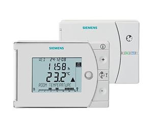 Siemens REV24RF/SET RF Wireless Programmable Room Thermostat with Receiver, 7 Day Digital Heating Controller, 2-Point On/Off Control, Battery Powered