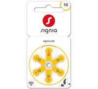 Siemens Signia Hearing Aid Batteries Type 10 (PR70, Yellow) - Pack of 30 (5 x 6) - Zinc-Air Batteries 1.4 V - Extra Long Runtime & Reliable Performance - Original Siemens Quality