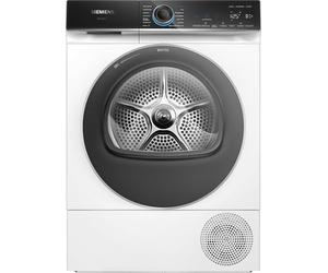 Siemens WQ46B2D41 iQ700 9kg Heat Pump Dryer, Extremely Quiet, VarioSpeed, Half Load, Kink Protection, AutoDry, Connection to Washing Machine via Home Connect, White