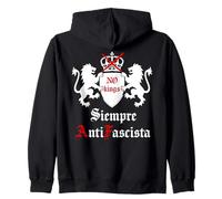 Siempre Antifascista Protest No Kings Anti Fascism Resist US Zip Hoodie
