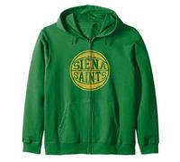 Siena College Saints Vintage Distressed Basketball Zip Hoodie