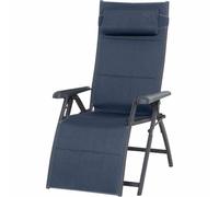 Siena Garden Camping Lounge Folding Chair Aluminum Adjustable Headrest Blue