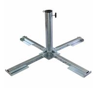 Siena Garden Foldable Galvanized Parasol Stand Silver, for 40x40 50x50 cm, 39 cm