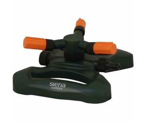 Siena Garden Full-Circle Sprinkler 3-Arm Rotating 15 Nozzles Black