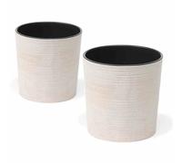 Siena Garden Plant Pot Flower Pot Planter Locon 2-Piece Set White