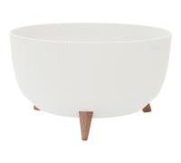 Siena Garden Plant Pot Planter Flower Pot OSLO STRIPE White