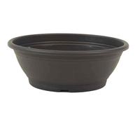Siena Garden Planting Bowl Ø50x18cm Anthracite Round Flower Pot Plants New