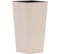 Siena Garden Rectangular Plastic Flower Pot Planter 35 x 35 x 68 cm Cream