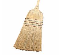 Siena Home Straw Broom 5-Row With Wooden Handle Road Sweeping Broom