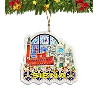 Siena Ialy Christmas Ornament Acrylic Christmas Tree Pendant Decorations Classic Travel Souvenir Gift Collection -819