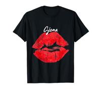 Siena Red Lips Personalized First Name T-Shirt