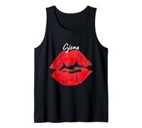 Siena Red Lips Personalized First Name Tank Top