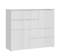 Sienna Abstract Chest Of In White/white High Gloss