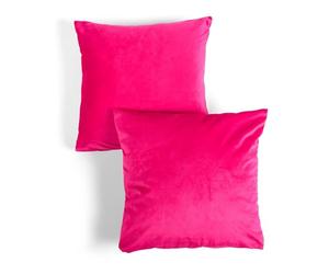 Sienna Bright Pink Cushion Covers 45 x 45cm, Super Soft Matte Velvet Decorative Square Pillow Covers with Invisible Zipper for Sofa Living Room Bedroom 2 Pack