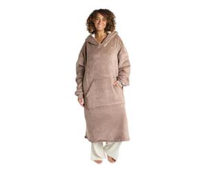 Sienna Extra Long Oversized Blanket Hoodie, Ultra Soft Wearable Throw with Pockets Sleeves Soft Sherpa Fleece Hooded Blanket Giant Sweatshirt