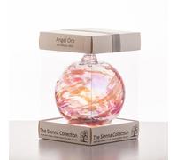 Sienna Glass 10cm Angel Orb - Archangel Ariel - Rose Quartz