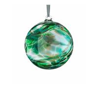 Sienna Glass May Birthstone Friendship Ball - Emerald - 10cm Handcrafted Glass Ornament with Hanging Ribbon - Unique Gift for Birthdays and Special Occasions