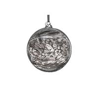 Sienna Glass 10cm Friendship Ball 25th Wedding Anniversary Silver