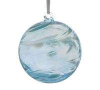 Sienna Glass 10cm Friendship Ball - Aquamarine