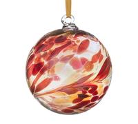Hanging Glass Friendship Ball 10cm diameter , Garnet