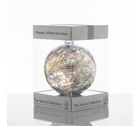Happy 100th Birthday Gift - 10cm Friendship Ball Pastel Silver