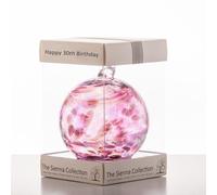 Sienna Glass 10cm Friendship Ball - Happy 30th Birthday